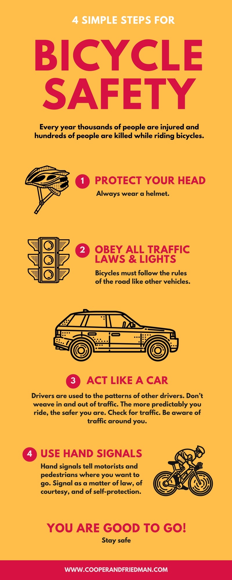 As personal injury attorneys, we understand how important it is to wear ... - Bike Safety Infographic