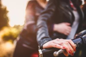 Motorcycle Rider with Passenger